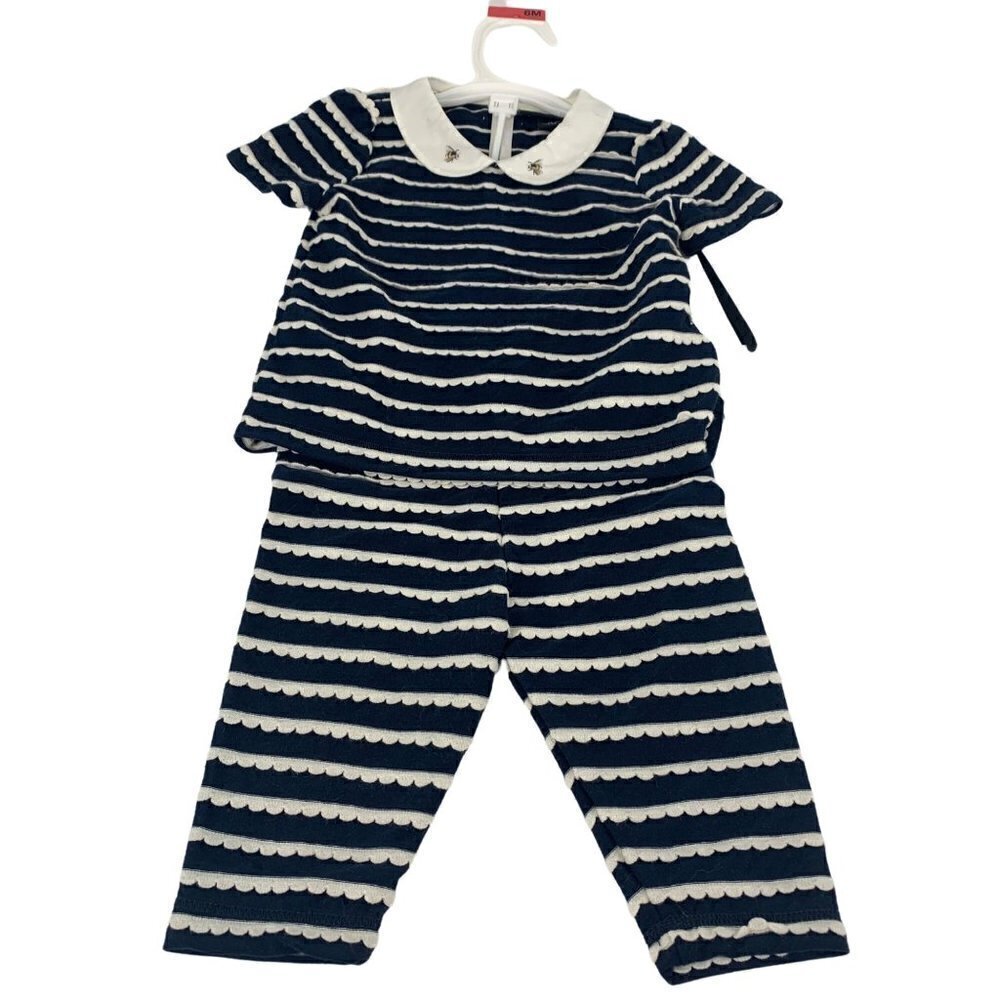 * NWT Victoria Beckham for Target Baby Girl Set Bumblebee Colar Stripe Size 6M